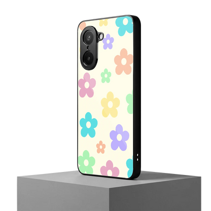 Floral Mosaic oneplus nord ce5 5g mobile cover | shockproof glass phone case
