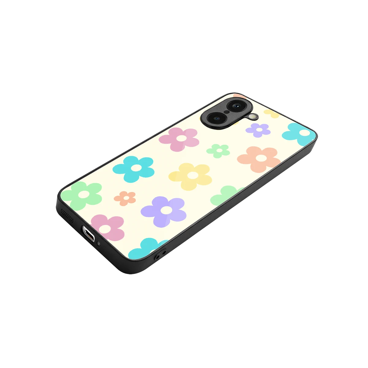 Floral Mosaic stylish phone case for oneplus nord ce5 5g | glossy glass and slim fit