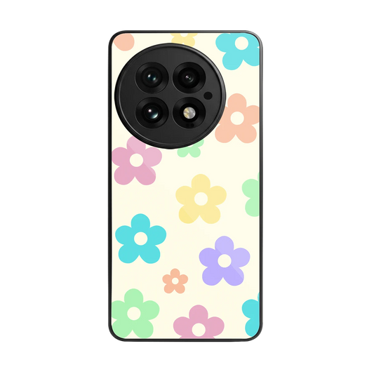 Floral Mosaic back phone cover | glass case for oneplus 13