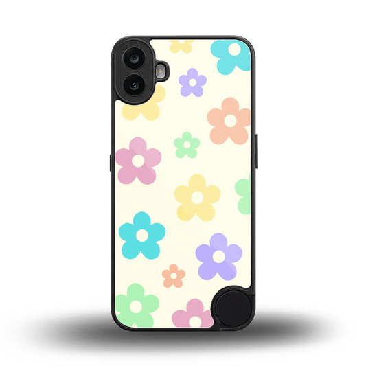 Floral Mosaic back phone cover | glass case for cmf nothing phone 1