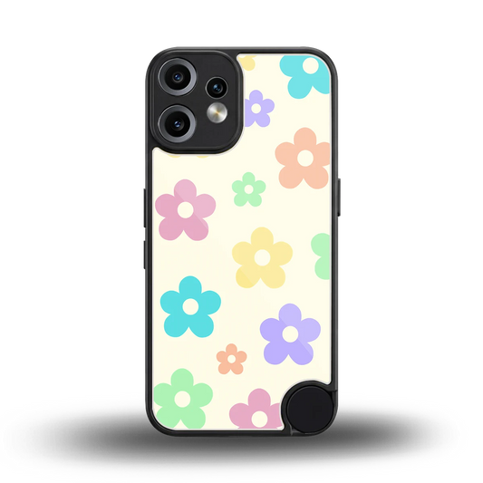 Floral Mosaic back phone cover | glass case for cmf nothing phone 2 pro