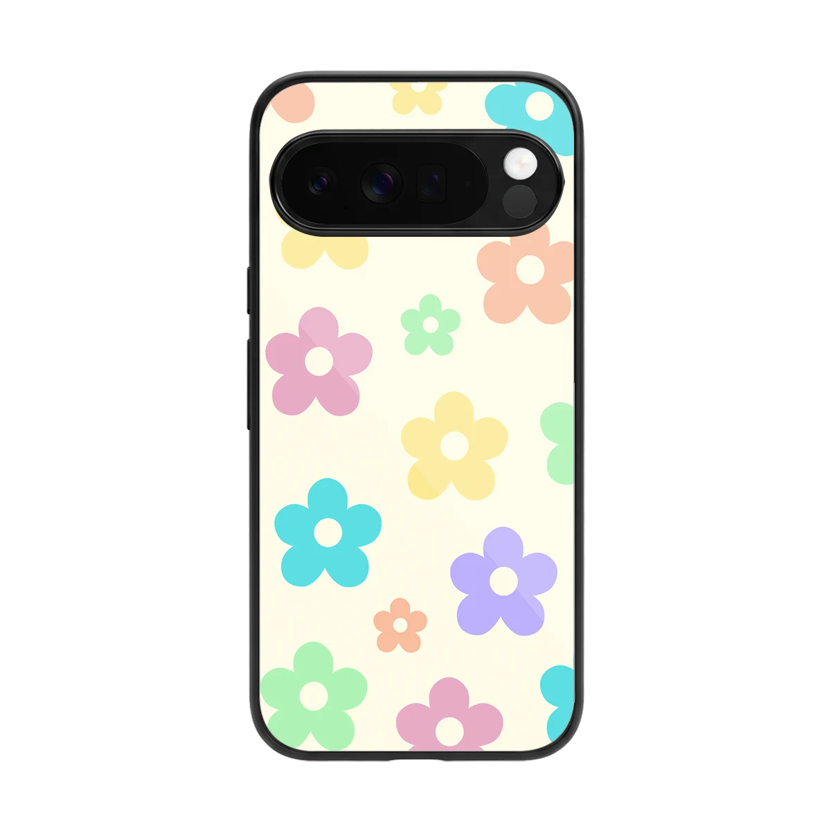 Floral Mosaic back phone cover | glass case for google pixel 10 pro xl