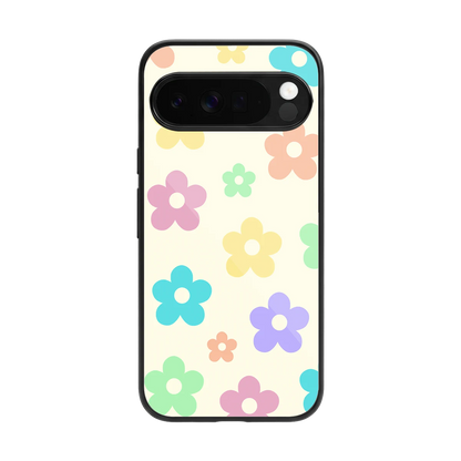 Floral Mosaic back phone cover | glass case for google pixel 10 pro xl