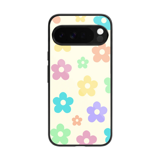 Floral Mosaic back phone cover | glass case for google pixel 10 pro xl