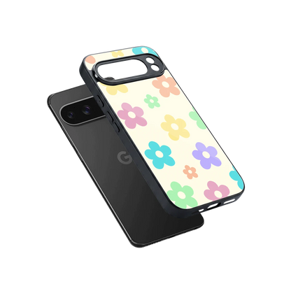 Floral Mosaic sleek google pixel 10 pro xl cover with tempered glass back and TPU edges