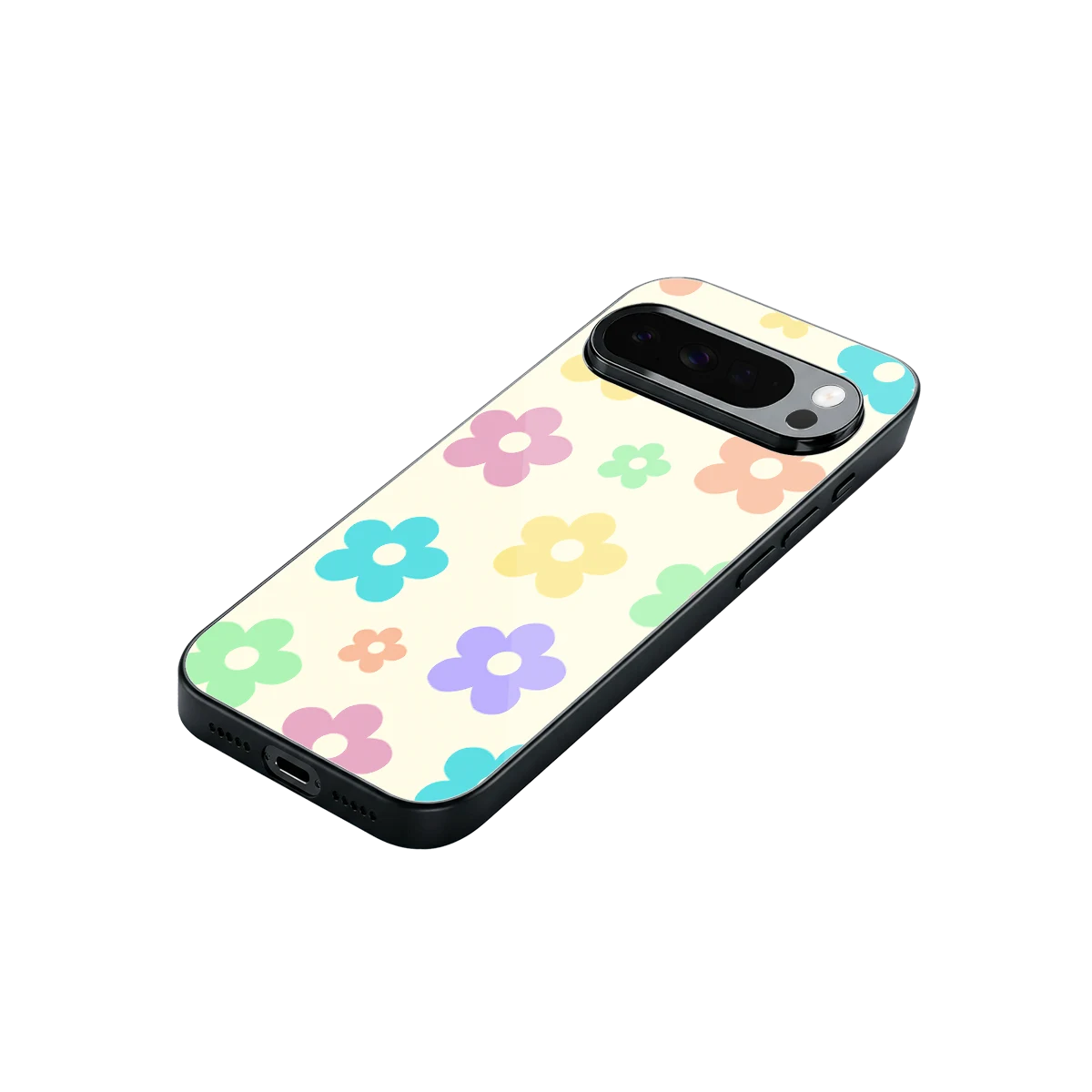 Floral Mosaic stylish phone case for google pixel 10 pro xl | glossy glass and slim fit