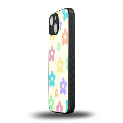 Floral Mosaic iphone 13 mini mobile cover | shockproof glass phone case