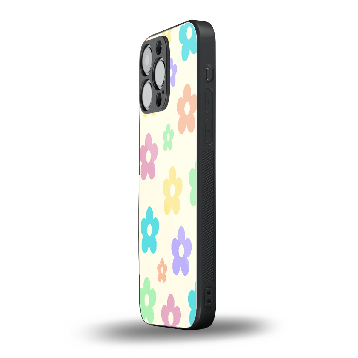 Floral Mosaic iphone 13 pro max mobile cover | shockproof glass phone case