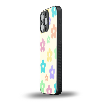Floral Mosaic iphone 13 pro max mobile cover | shockproof glass phone case