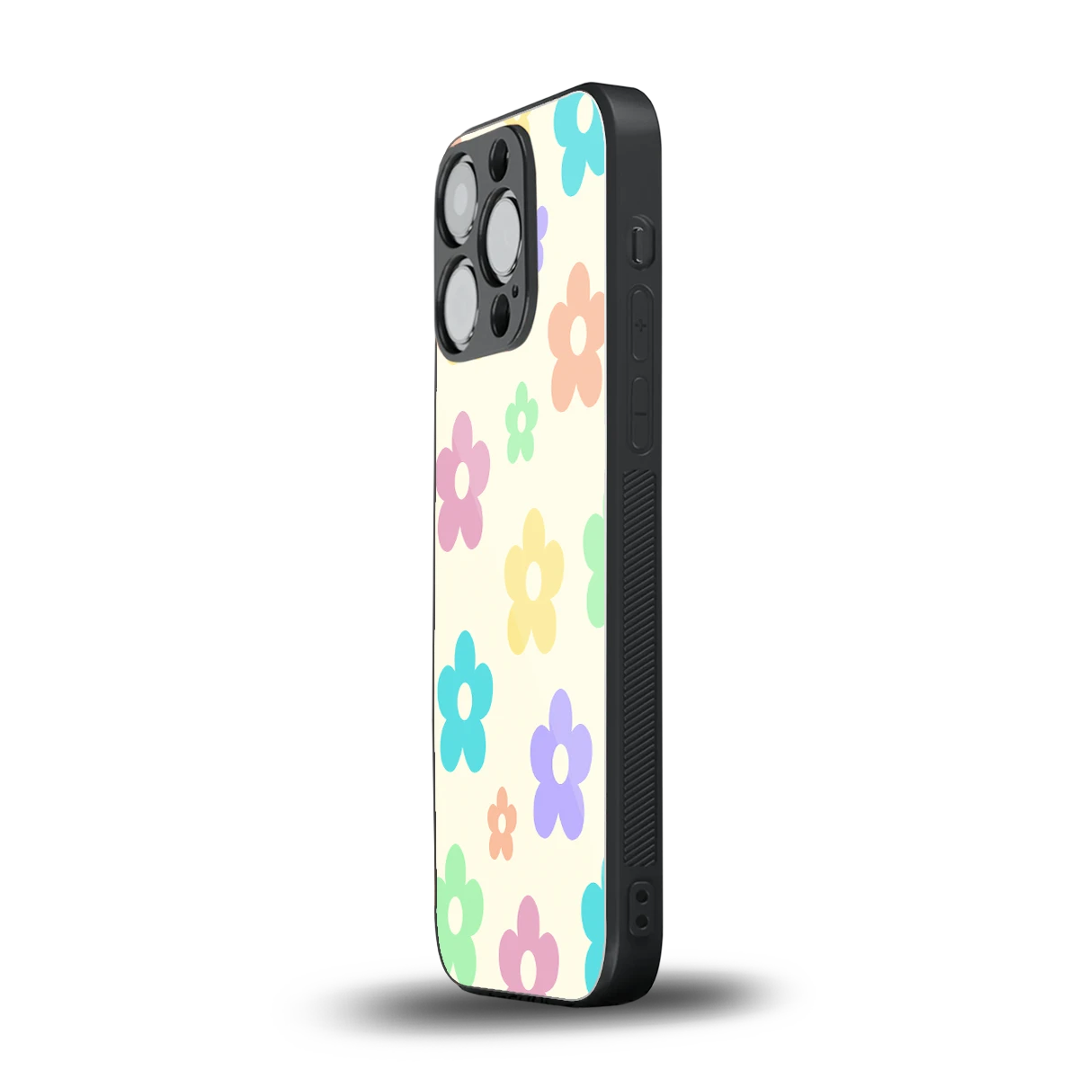 Floral Mosaic iphone 13 pro mobile cover | shockproof glass phone case