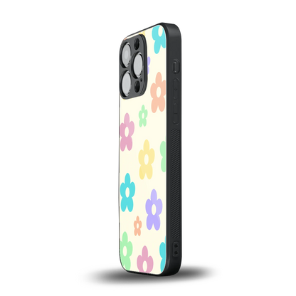 Floral Mosaic iphone 13 pro mobile cover | shockproof glass phone case