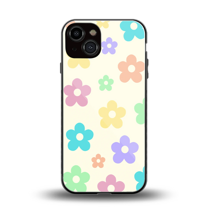 Floral Mosaic back phone cover | glass case for iphone 14