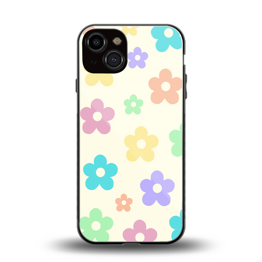 Floral Mosaic back phone cover | glass case for iphone 14