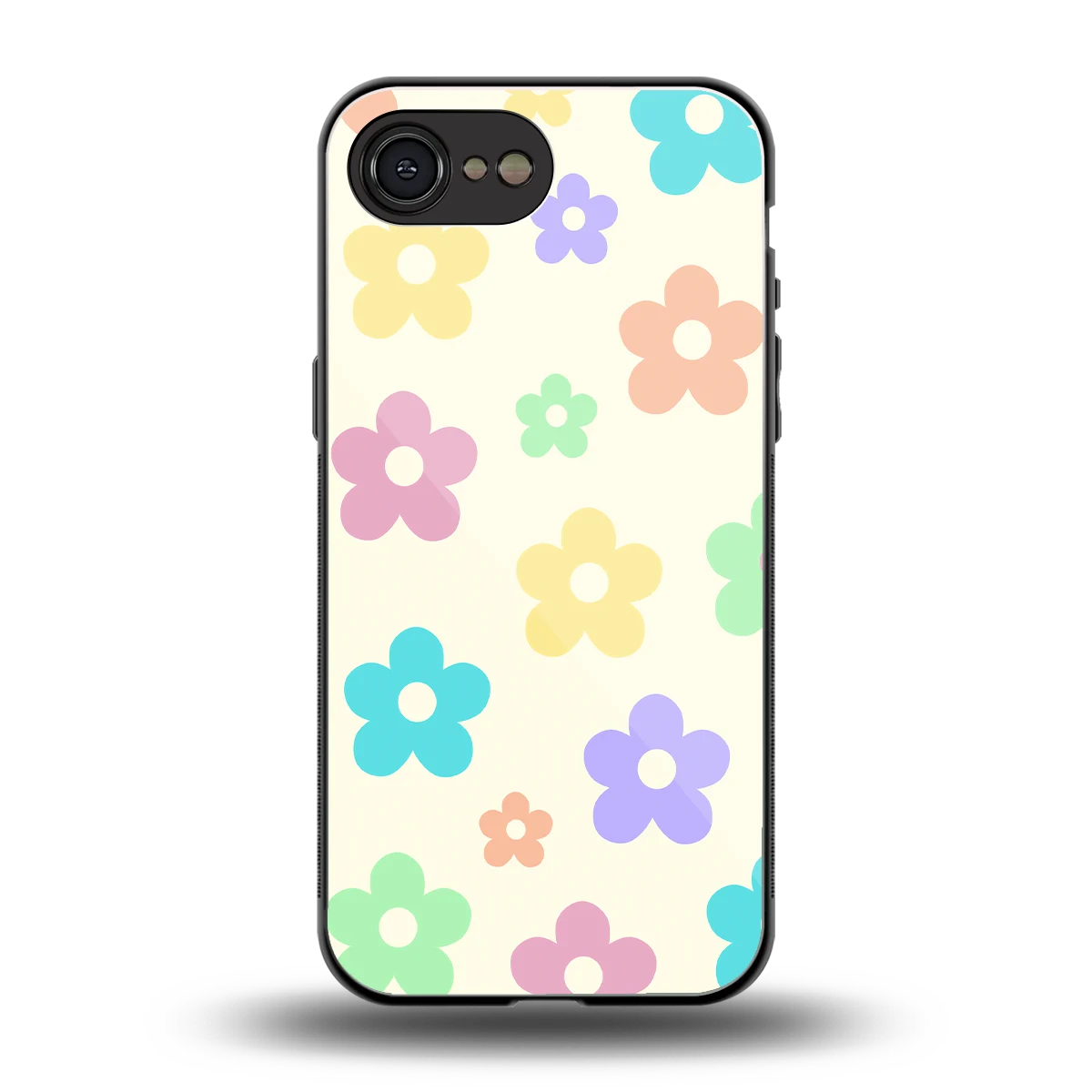 Floral Mosaic back phone cover | glass case for iphone 17e