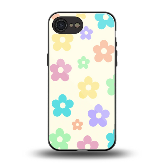 Floral Mosaic back phone cover | glass case for iphone 17e