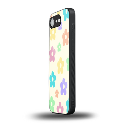 Floral Mosaic iphone 16e mobile cover | shockproof glass phone case