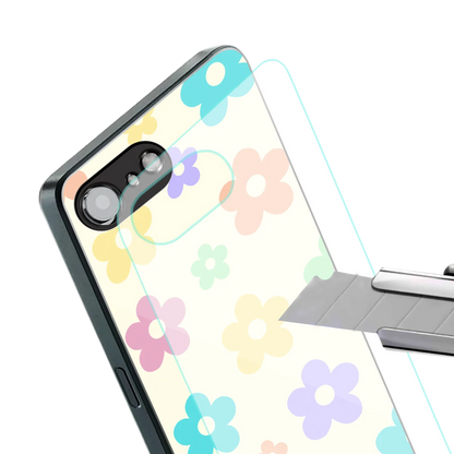 Floral Mosaic stylish phone case for iphone 16e | glossy glass and slim fit