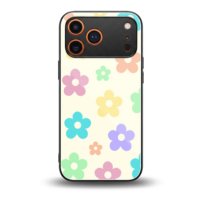 Floral Mosaic back phone cover | glass case for iphone 17 pro