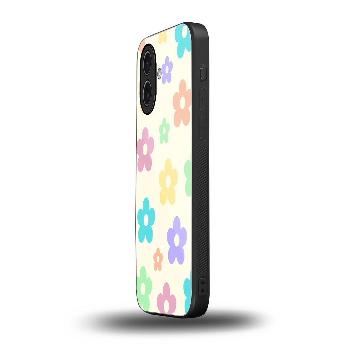 Floral Mosaic iphone 17 mobile cover | shockproof glass phone case