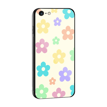 Floral Mosaic sleek iphone 6s cover with tempered glass back and TPU edges