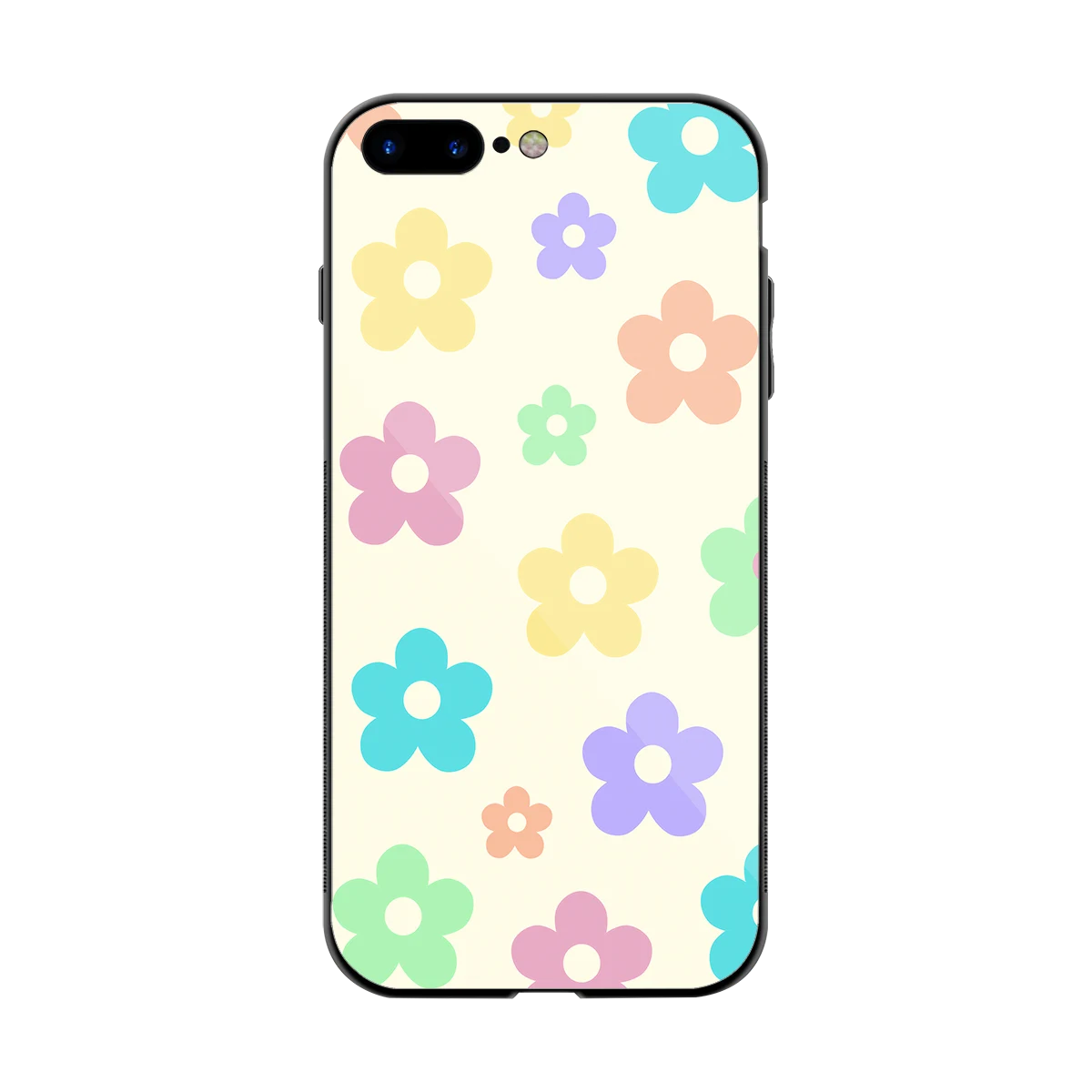Floral Mosaic back phone cover | glass case for iphone 7 plus