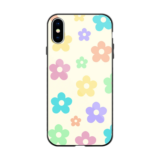 Floral Mosaic back phone cover | glass case for iphone xs
