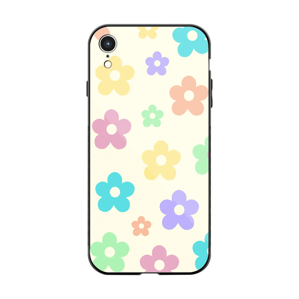 Floral Mosaic back phone cover | glass case for iphone xr