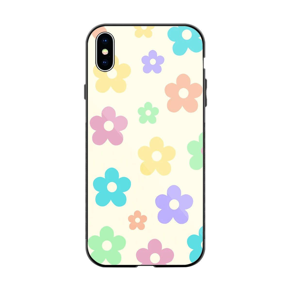 Floral Mosaic back phone cover | glass case for iphone xs max