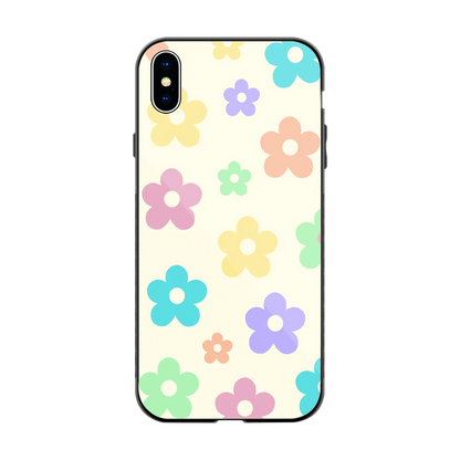 Floral Mosaic back phone cover | glass case for iphone xs max