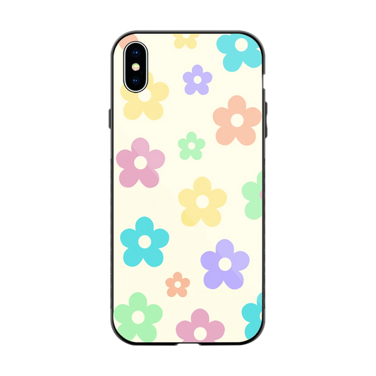 Floral Mosaic back phone cover | glass case for iphone xs max