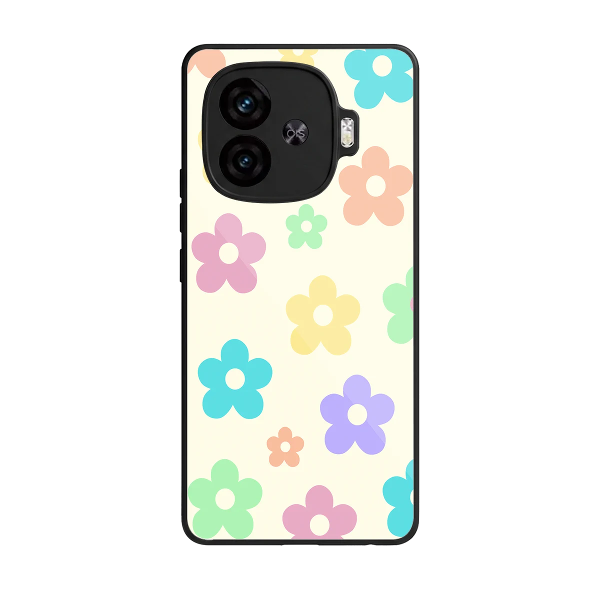 Floral Mosaic back phone cover | glass case for iqoo neo 10r 5g