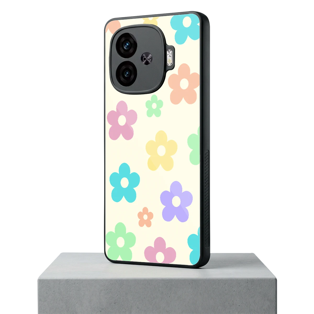 Floral Mosaic iqoo neo 10r 5g mobile cover | shockproof glass phone case