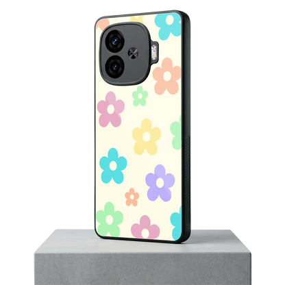 Floral Mosaic iqoo neo 10r 5g mobile cover | shockproof glass phone case