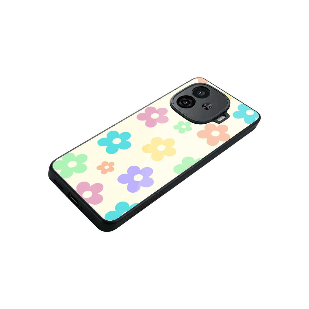 Floral Mosaic stylish phone case for iqoo neo 10r 5g | glossy glass and slim fit