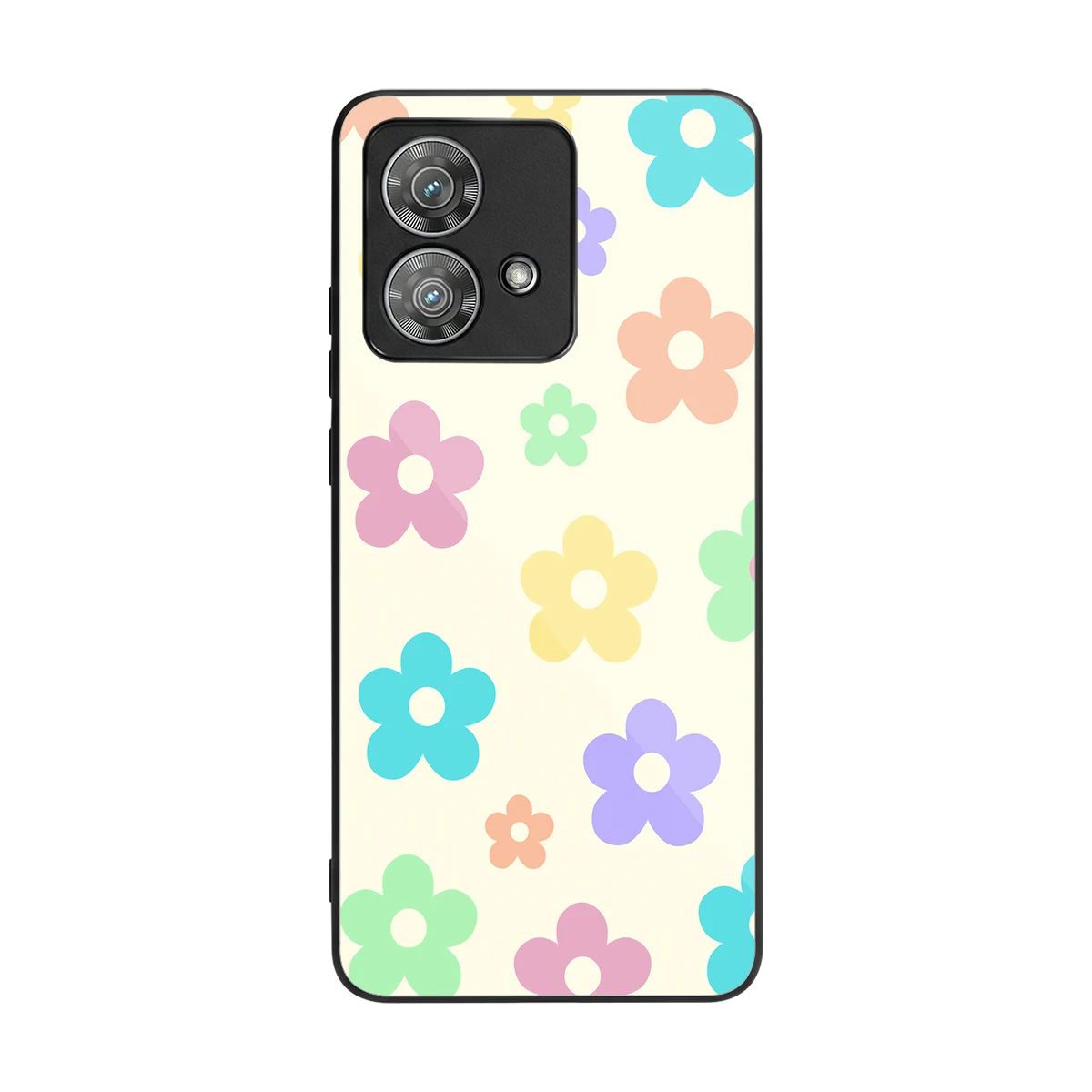 Floral Mosaic back phone cover | glass case for motorola edge 40 neo 5g