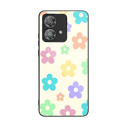 Floral Mosaic back phone cover | glass case for motorola edge 40 neo 5g