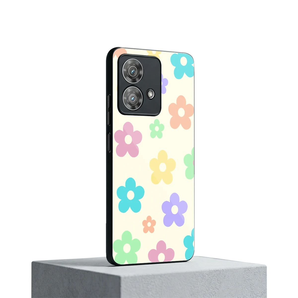 Floral Mosaic motorola edge 40 neo 5g mobile cover | shockproof glass phone case