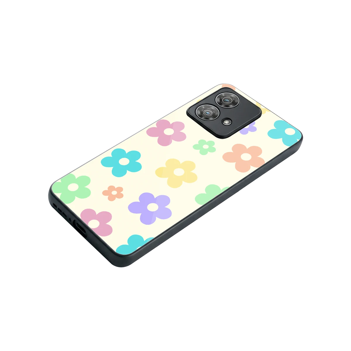 Floral Mosaic stylish phone case for motorola edge 40 neo 5g | glossy glass and slim fit