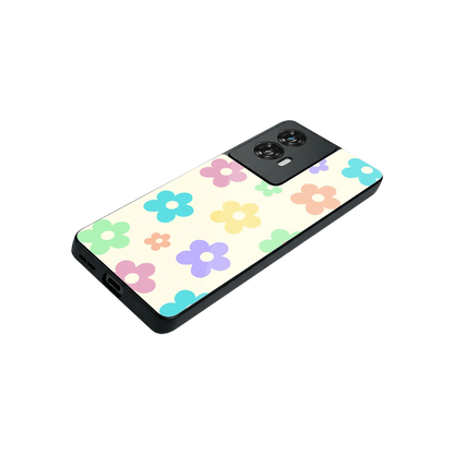 Floral Mosaic stylish phone case for motorola edge 50 fusion | glossy glass and slim fit