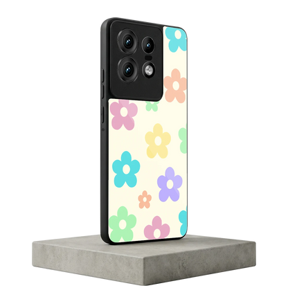 Floral Mosaic motorola edge 50 pro mobile cover | shockproof glass phone case