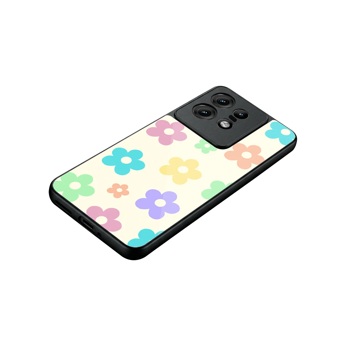 Floral Mosaic stylish phone case for motorola edge 50 pro | glossy glass and slim fit