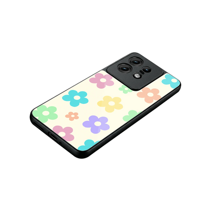Floral Mosaic stylish phone case for motorola edge 50 pro | glossy glass and slim fit