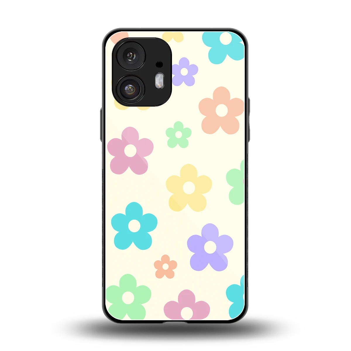 Floral Mosaic back phone cover | glass case for nothing phone 2