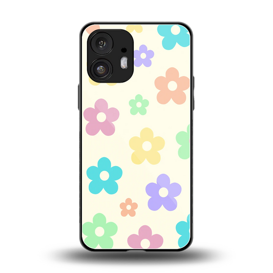 Floral Mosaic back phone cover | glass case for nothing phone 2
