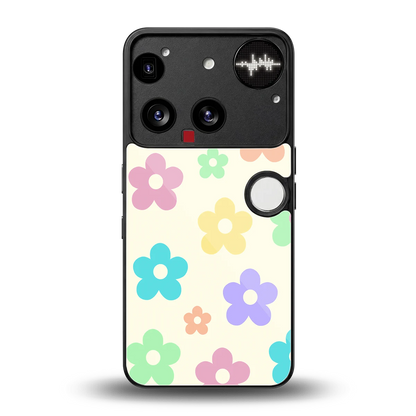 Floral Mosaic back phone cover | glass case for nothing phone 3