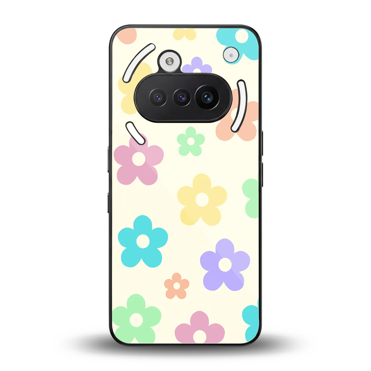 Floral Mosaic back phone cover | glass case for nothing phone 3a