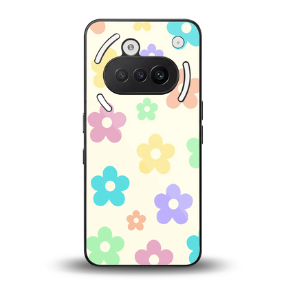 Floral Mosaic back phone cover | glass case for nothing phone 3a