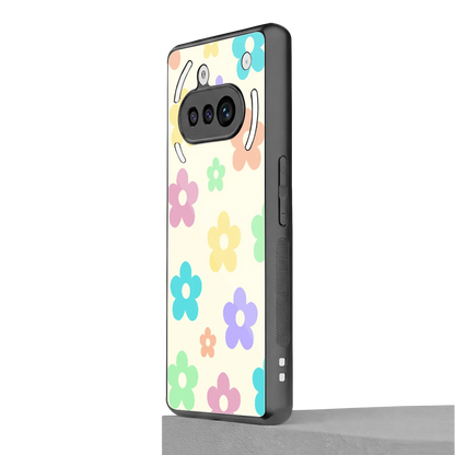 Floral Mosaic nothing phone 3a mobile cover | shockproof glass phone case