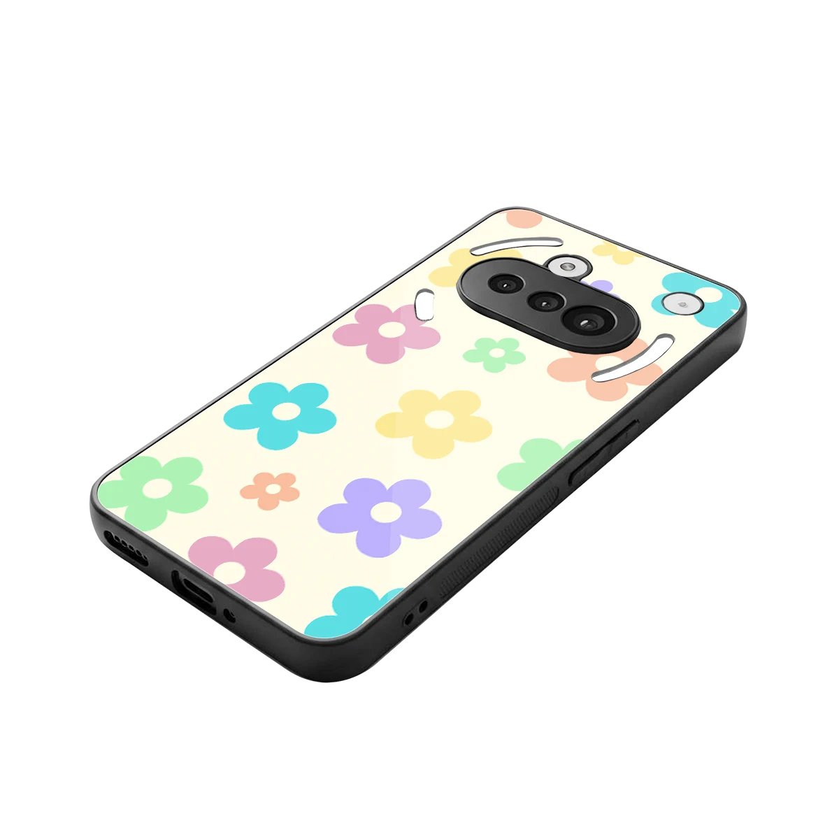 Floral Mosaic stylish phone case for nothing phone 3a | glossy glass and slim fit