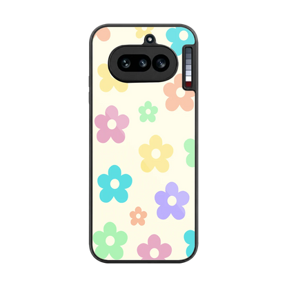 Floral Mosaic back phone cover | glass case for nothing phone 4a